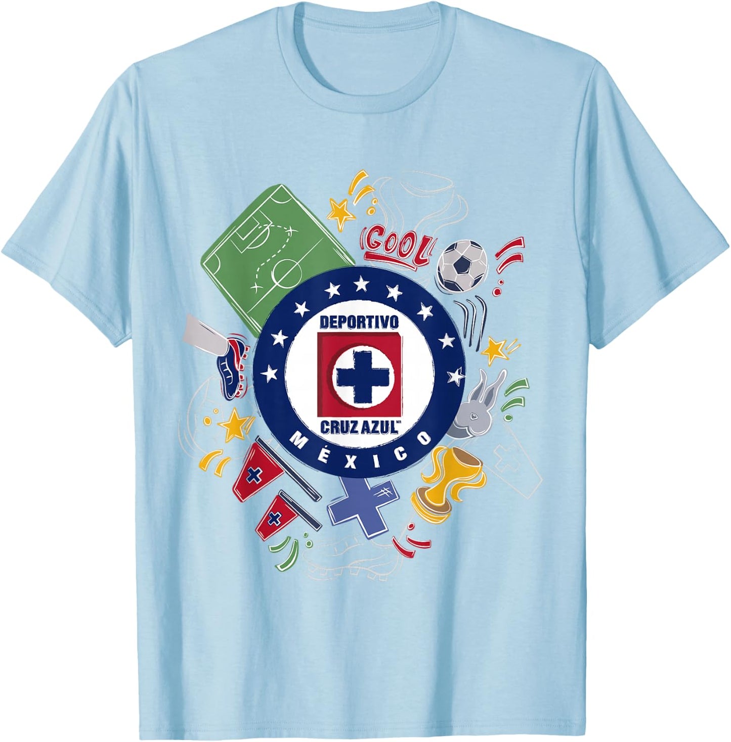 Cruz Azul - Score Big with Our Exclusive Collection T-Shirt - T-Shirt | Light Blue