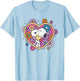Peanuts - Hug Heart Flowers T-Shirt - T-Shirt | Light Blue