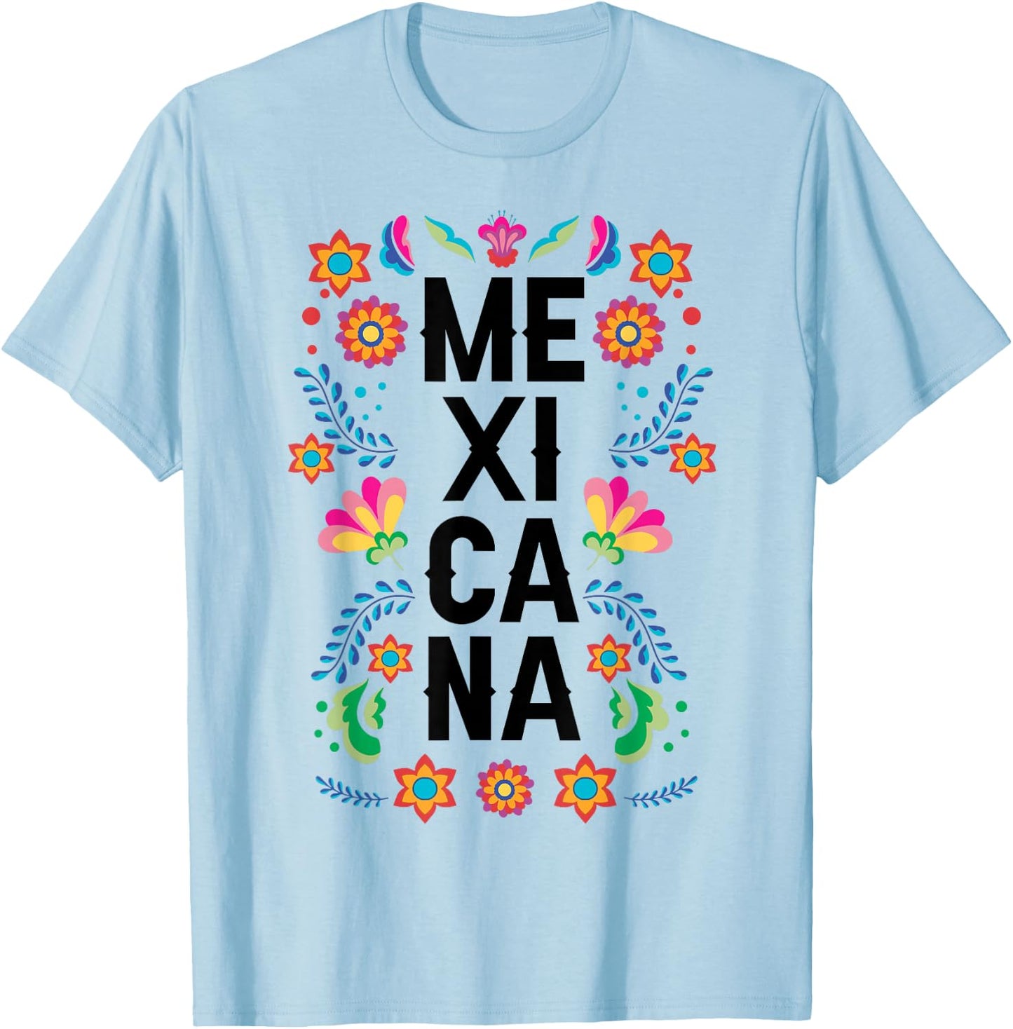 Mexicana Girl Mexican Hispanic Heritage Month Mexico Kids T-Shirt - T-Shirt | Light Blue
