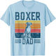 Retro Boxer Dad Geschenk Fr Herren - Vintage Dad Boxer Papa - Grey, Small - Modern, Letter Print, , Short Sleeve, -Adults T-Shirt - T-Shirt | Light Blue