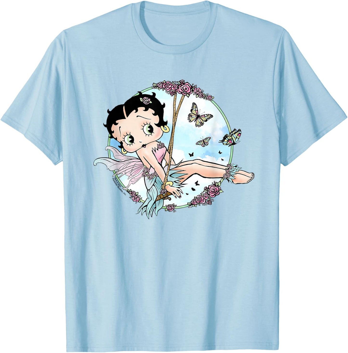Betty Boop Flower Swing Fairy T-Shirt - T-Shirt | Light Blue