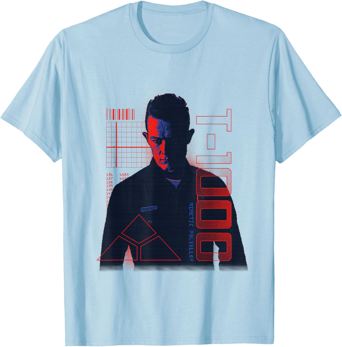 Terminator 2 Judgement Day T 1000 T-Shirt - T-Shirt | Light Blue