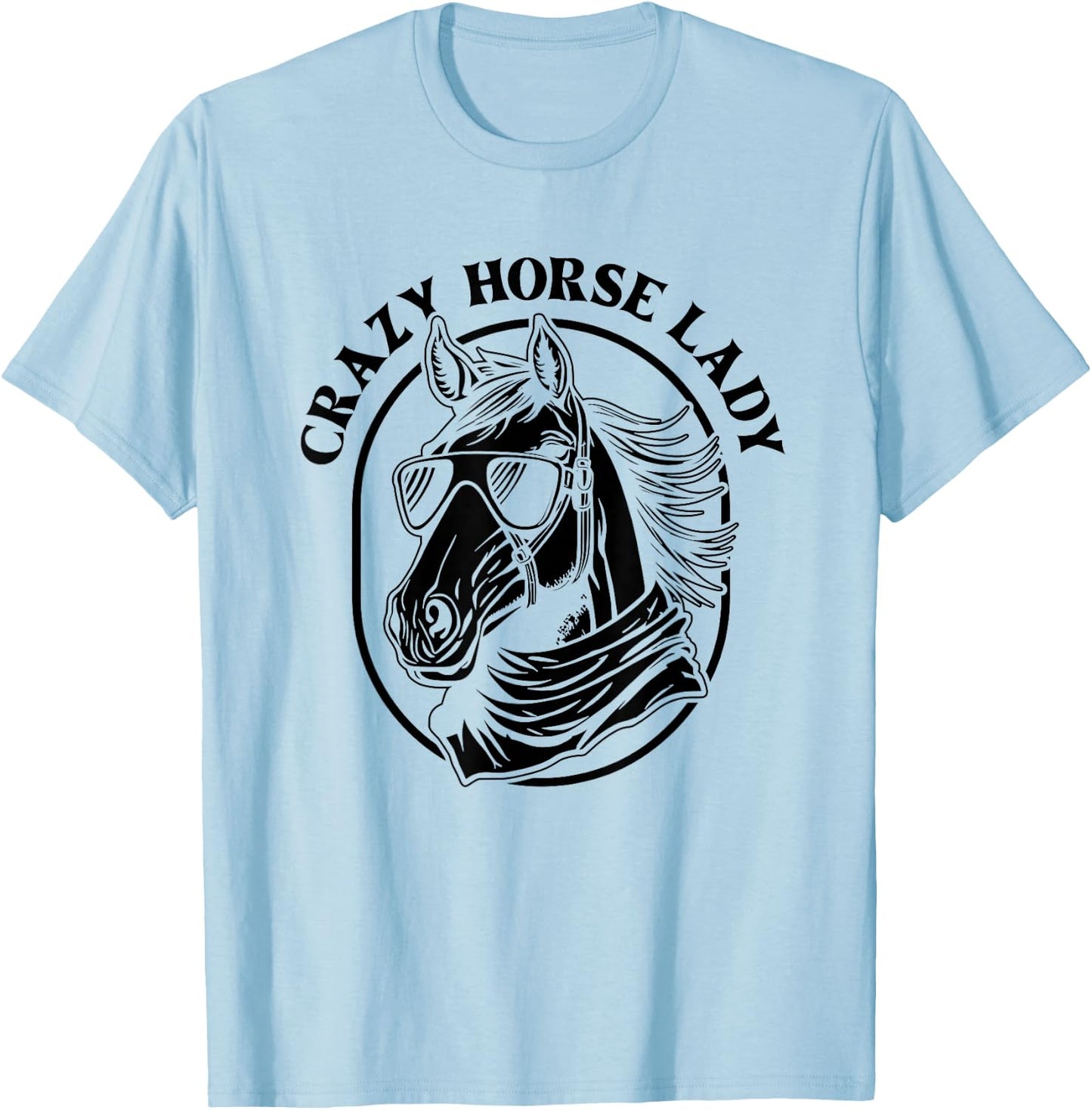 Equestrian Horse Riding Horse T-Shirt - T-Shirt | Light Blue