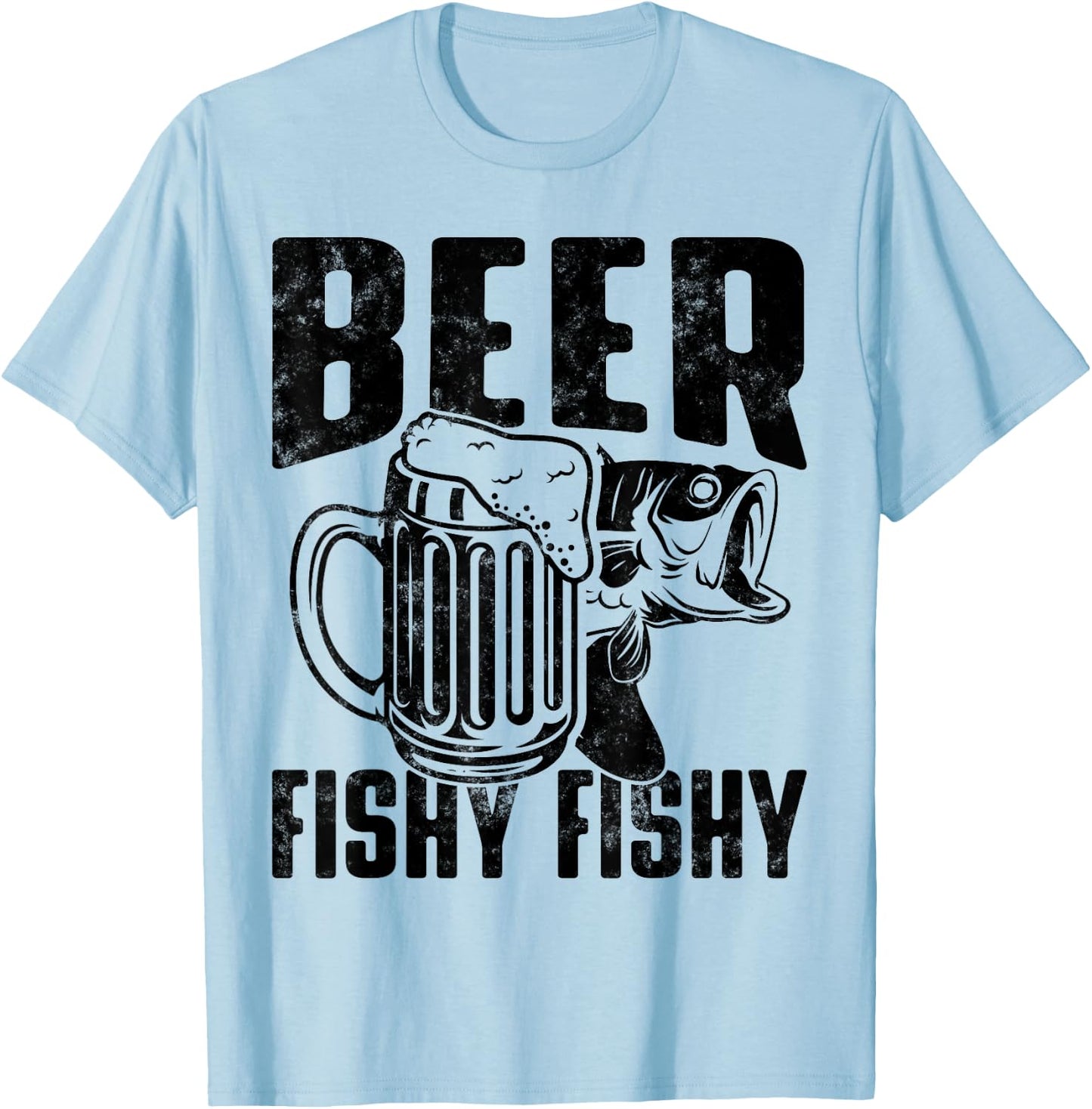Beer Fishy Fishy Funny Fishing T-Shirt - T-Shirt | Light Blue