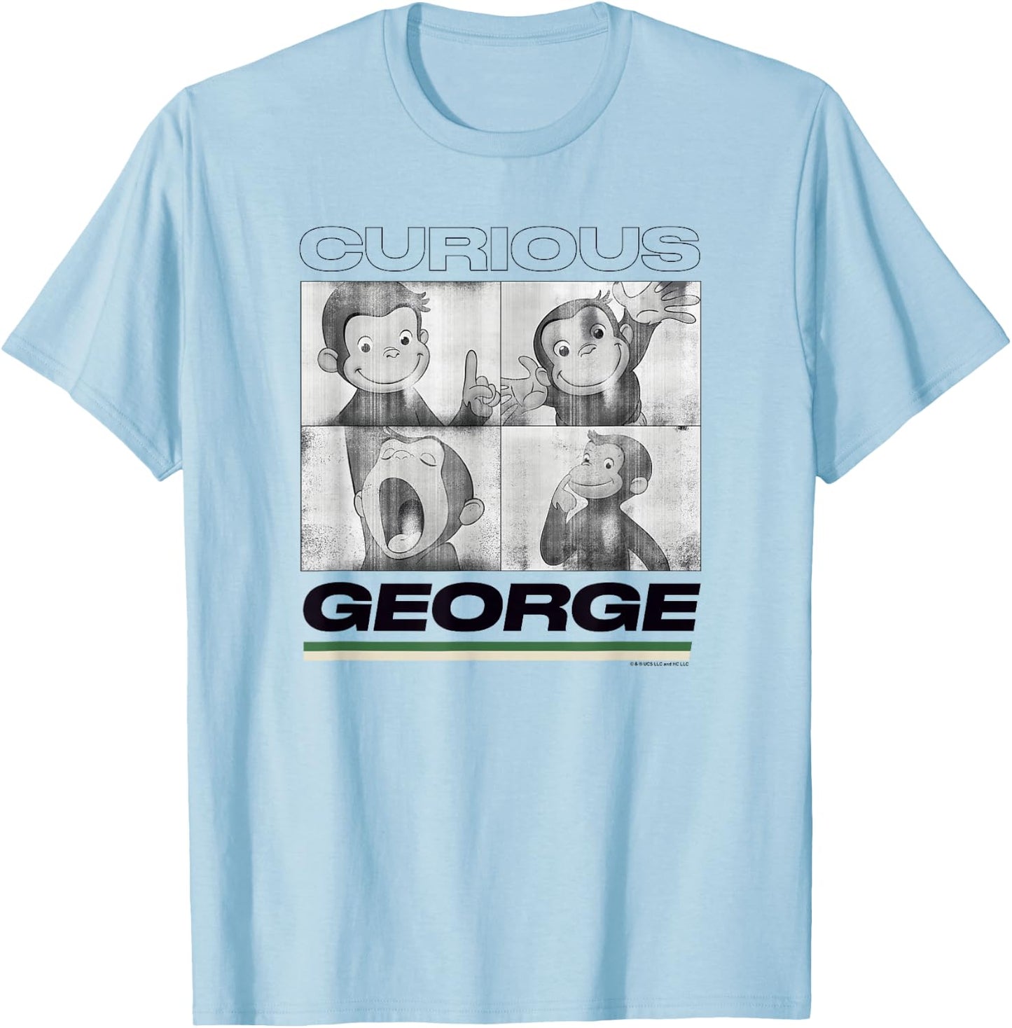 Curious George Vintage George Photo Box Up T-Shirt - T-Shirt | Light Blue