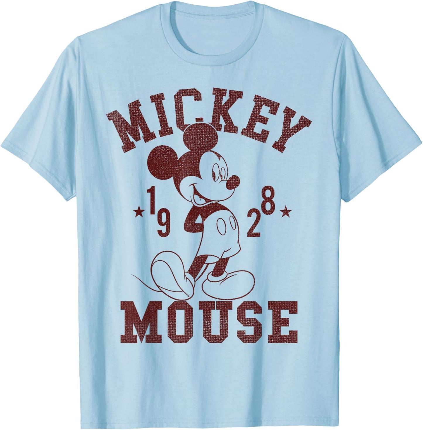 Mickey Mouse 1928 Maroon Portrait T-Shirt - T-Shirt | Light Blue