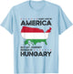 Hungarian American Patriot USA Grown Hungary US Flag T-Shirt - T-Shirt | Light Blue