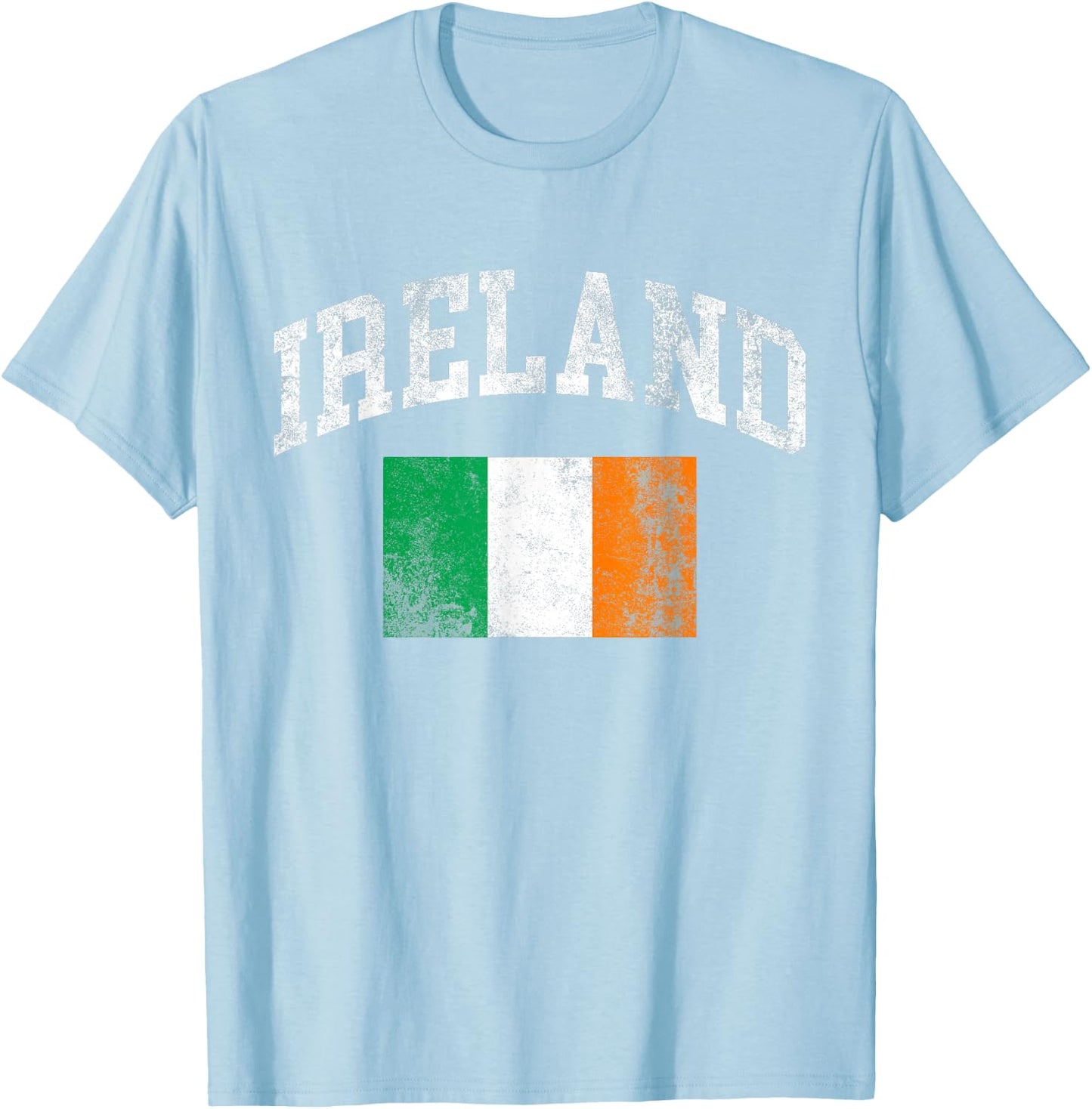 Vintage Ireland Irish Flag St Patrick's Day T-Shirt - T-Shirt | Light Blue