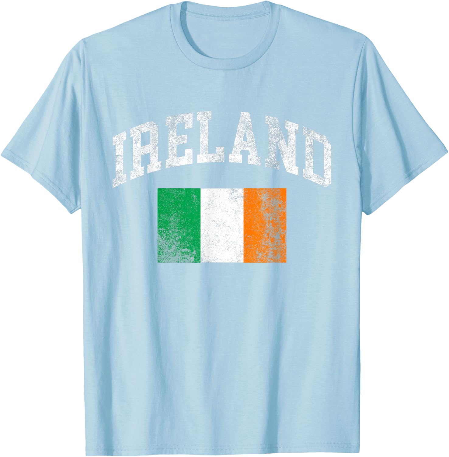 Vintage Ireland Irish Flag St Patrick's Day T-Shirt - T-Shirt | Light Blue