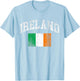 Vintage Ireland Irish Flag St Patrick's Day T-Shirt - T-Shirt | Light Blue