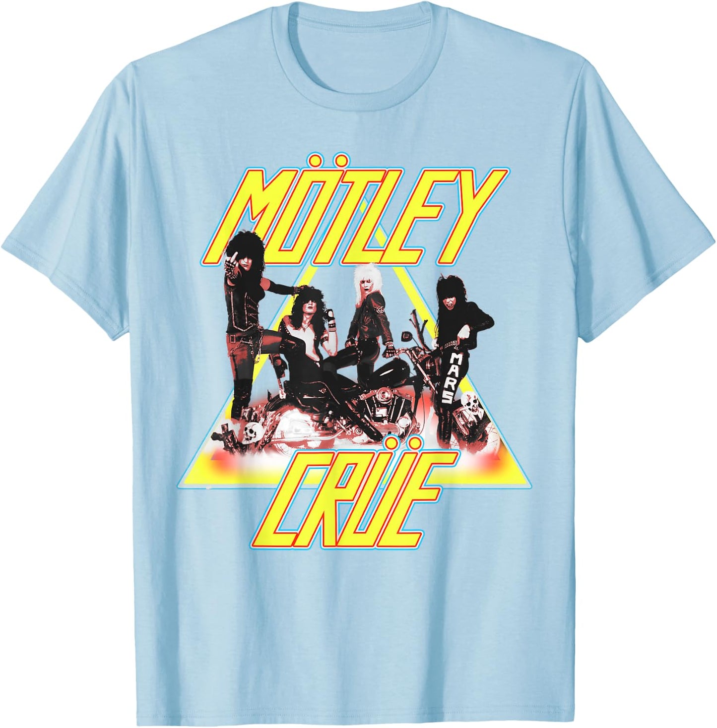 Mötley Crüe – Too Fast Motorcycle Shift On Pink T-Shirt - T-Shirt | Light Blue