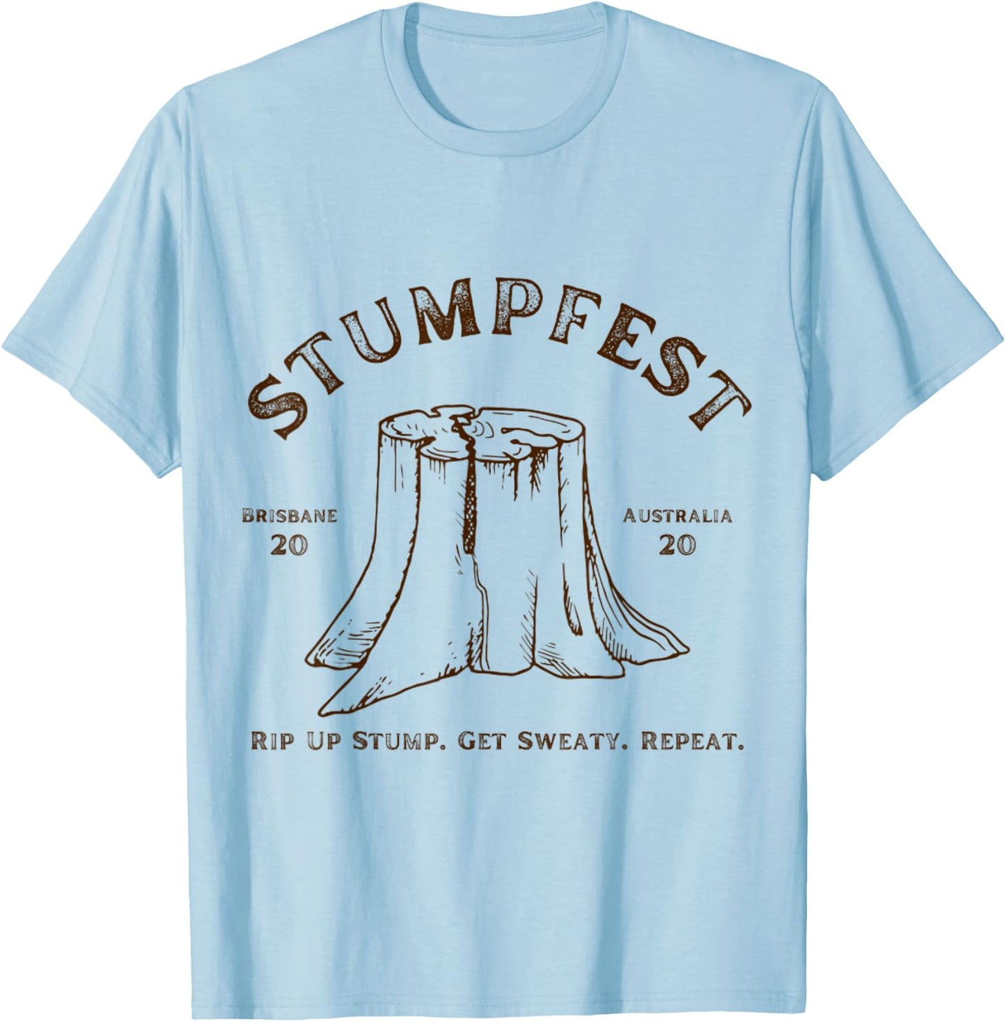 Vintage STUMPFEST! Grey Vintage Distressed Modern Vintage T-Shirt - T-Shirt | Light Blue