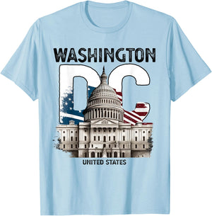 Washington DC Capitol Hill USA Souvenirs Gifts Men Women Kid T-Shirt - T-Shirt | Light Blue