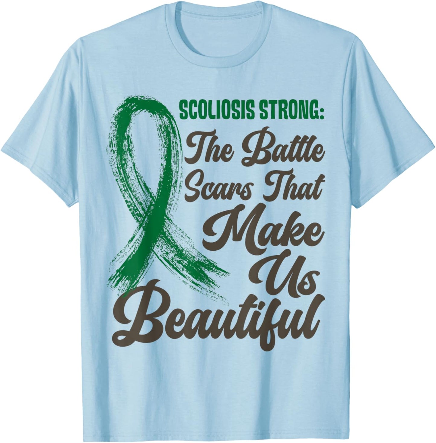 Funny Scoliosis Strong, Scoliosis Awareness Women T-Shirt - T-Shirt | Light Blue