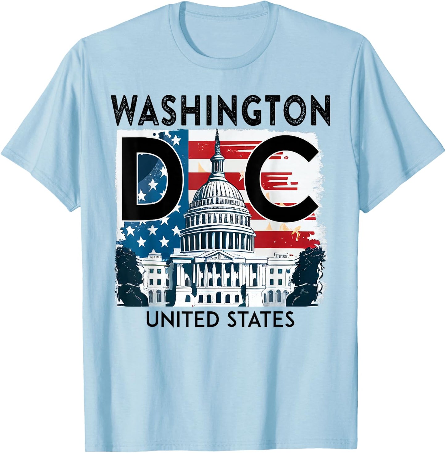Washington DC Capitol Hill USA Souvenirs Gifts Men Women Kid T-Shirt - T-Shirt | Light Blue