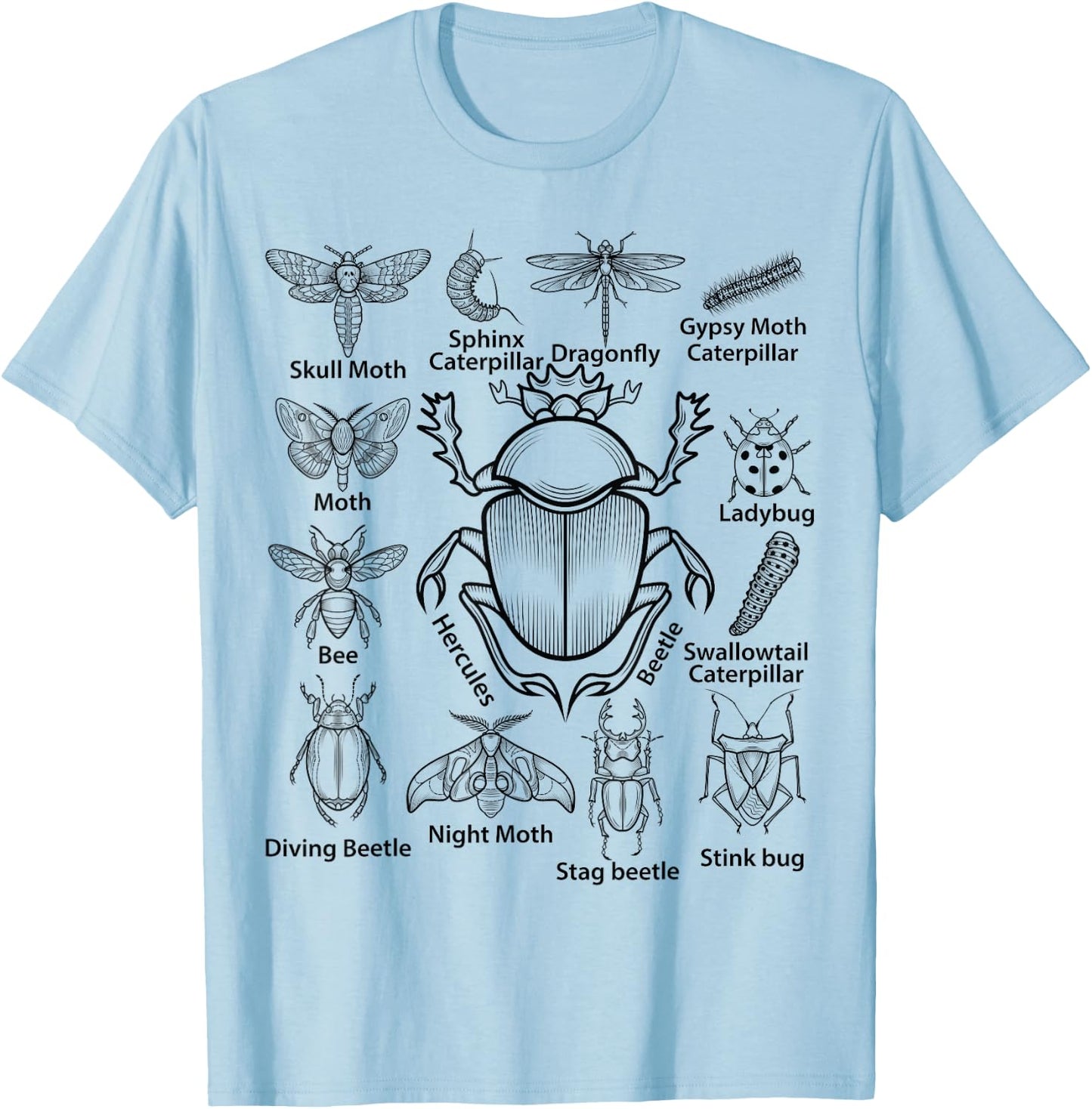 Hercules Beetle Bug Insects Collection Bugs entomology Boys T-Shirt - T-Shirt | Light Blue