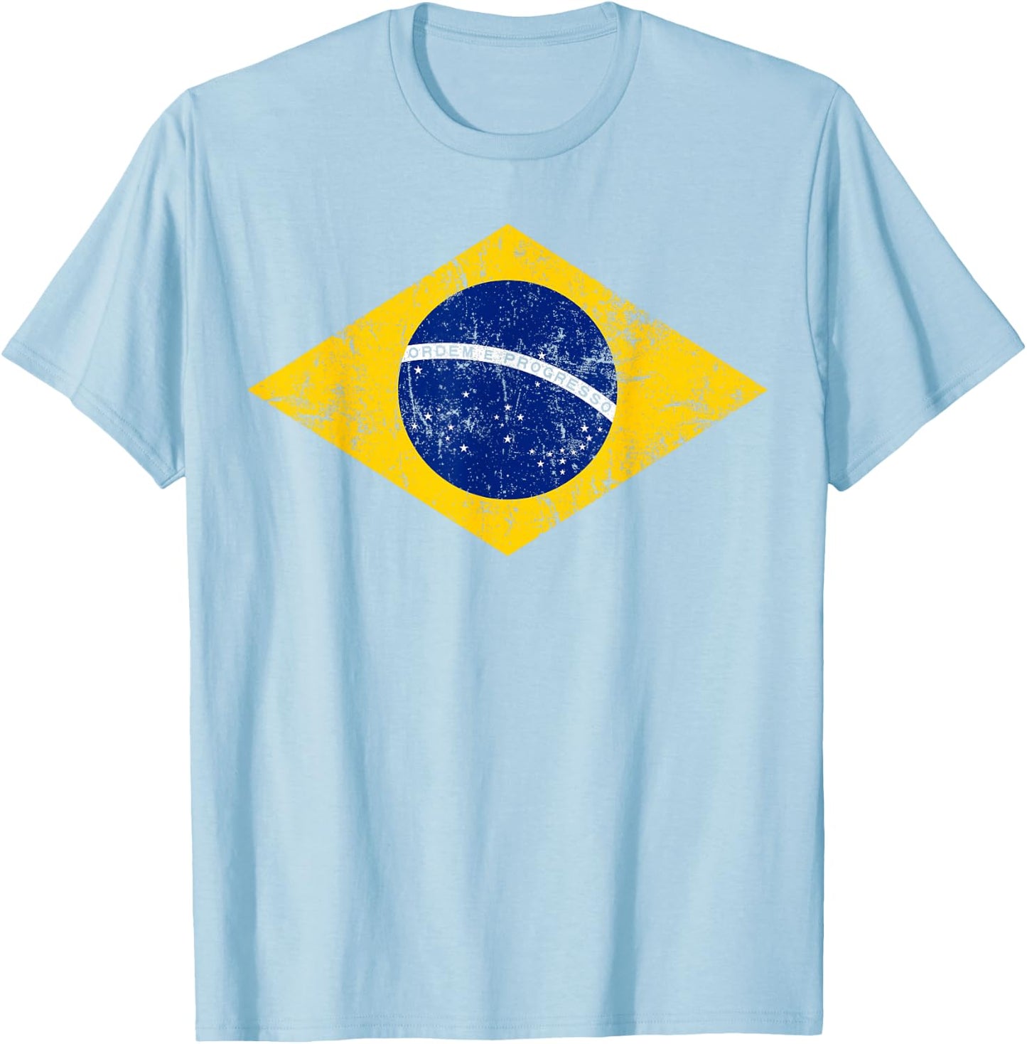 Brazil T Shirt Women Men Kids Brasil Brazilian Flag Green T-Shirt - T-Shirt | Light Blue