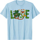 St Patrick's Day Irish Nurse Love Shamrock Stethoscope Nurse T-Shirt - T-Shirt | Light Blue
