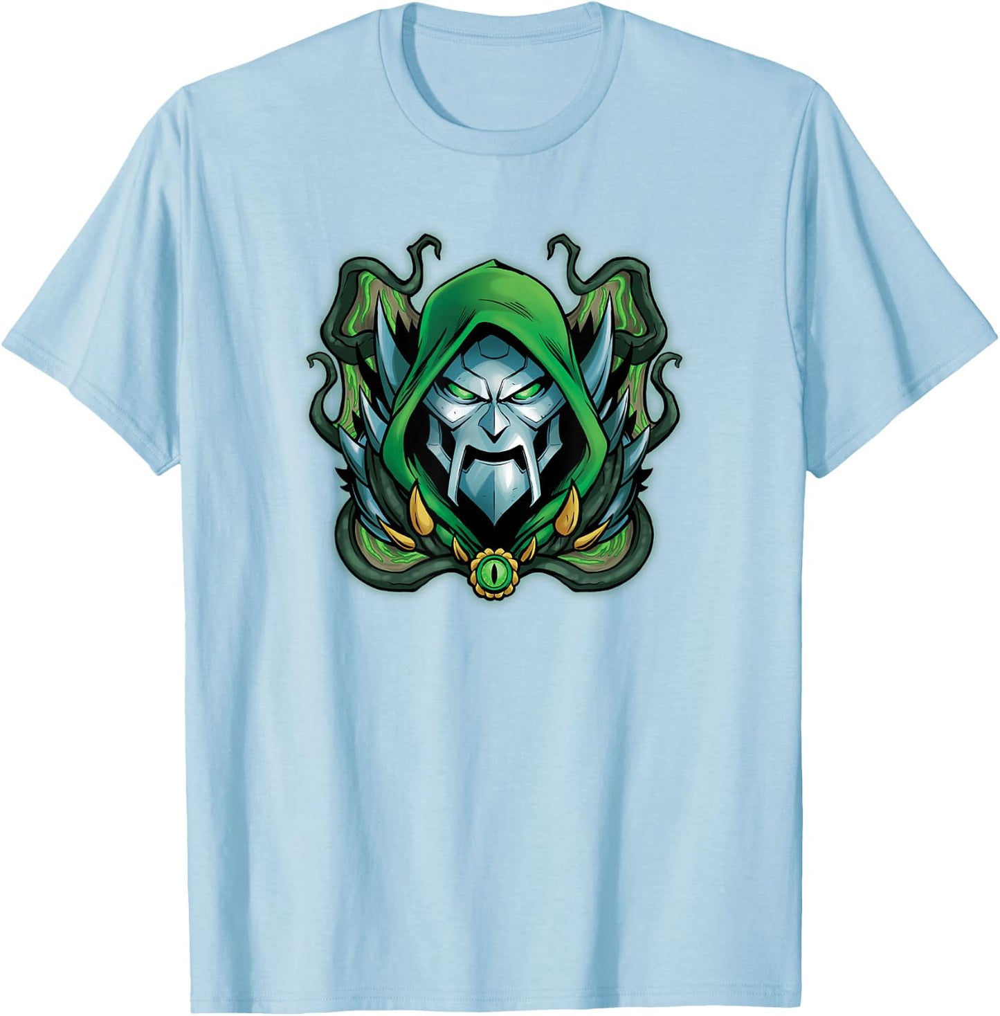 Marvel Mech Strike Doctor Doom Villainous Monster Eye T-Shirt - T-Shirt | Light Blue