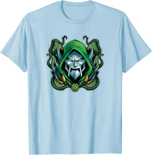 Marvel Mech Strike Doctor Doom Villainous Monster Eye T-Shirt - T-Shirt | Light Blue