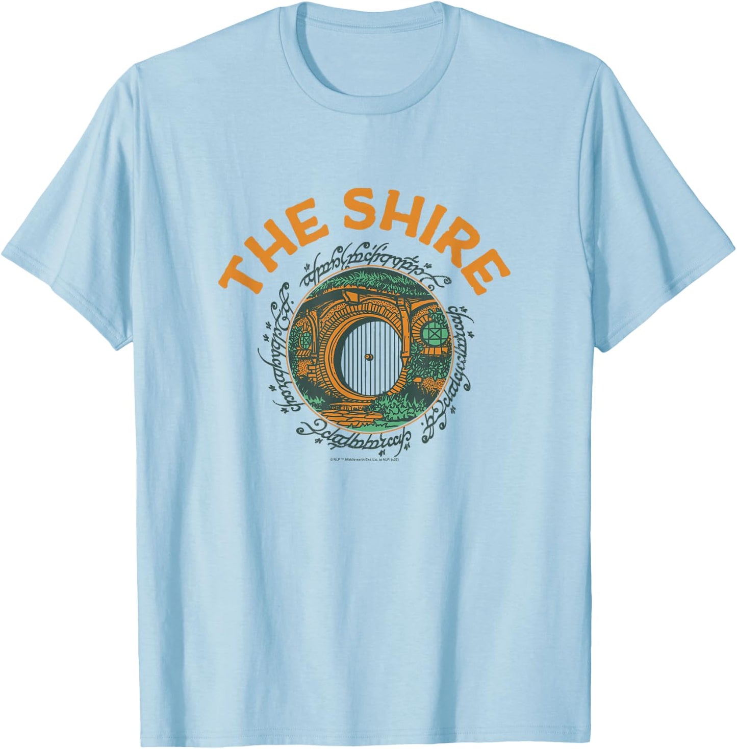 The Lord of the Rings The Shire Hobbit Hole Entrance T-Shirt - T-Shirt | Light Blue