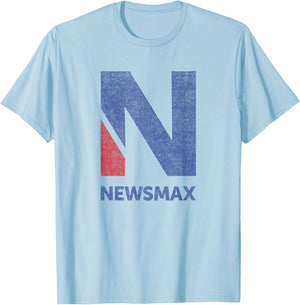 Newsmax - Health, Personal Finance, Faith And Freedom News T-Shirt - T-Shirt | Light Blue