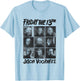 Friday The 13th Jason Black and White Grid Horror Movie T-Shirt - T-Shirt | Light Blue
