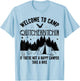 Welcome To Camp Quitcherbitchin Funny Vintage Camping T-Shirt - T-Shirt | Light Blue