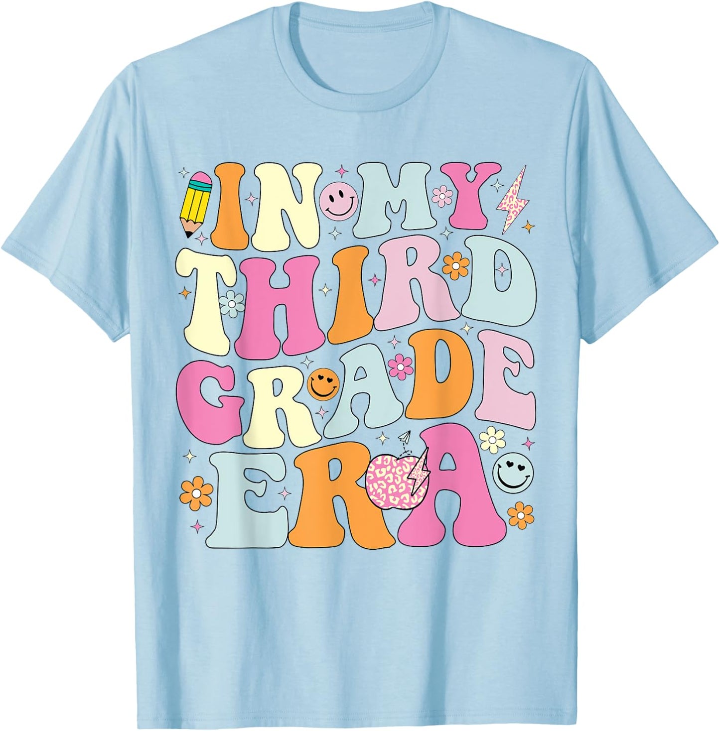 In My Third Grade Era 3rd Grade Era Teacher Back to School T-Shirt - T-Shirt | Light Blue