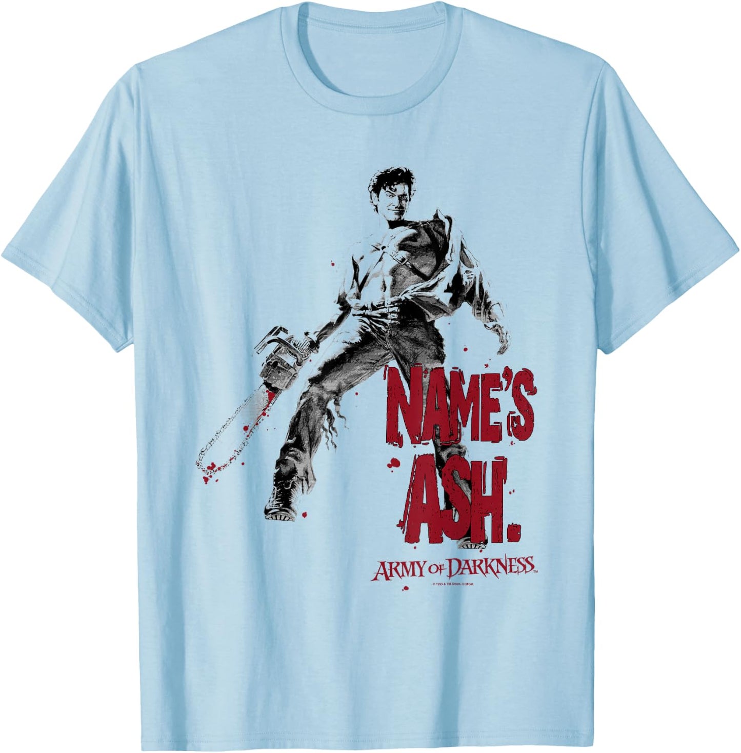 Army of Darkness Names Ash T-Shirt - T-Shirt | Light Blue