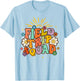 Hippie smile Face Field Trip Squad Groovy Field Day 2025 T-Shirt - T-Shirt | Light Blue