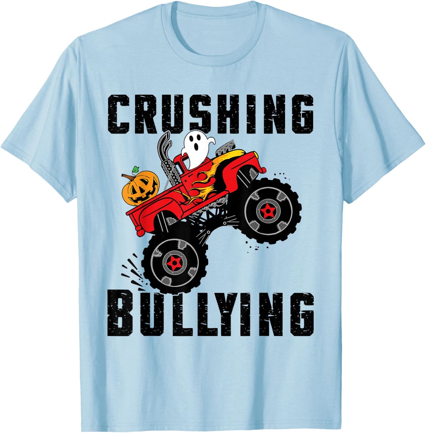 Crushing Bullying Unity Day Halloween Orange Kids Men Women T-Shirt - T-Shirt | Light Blue