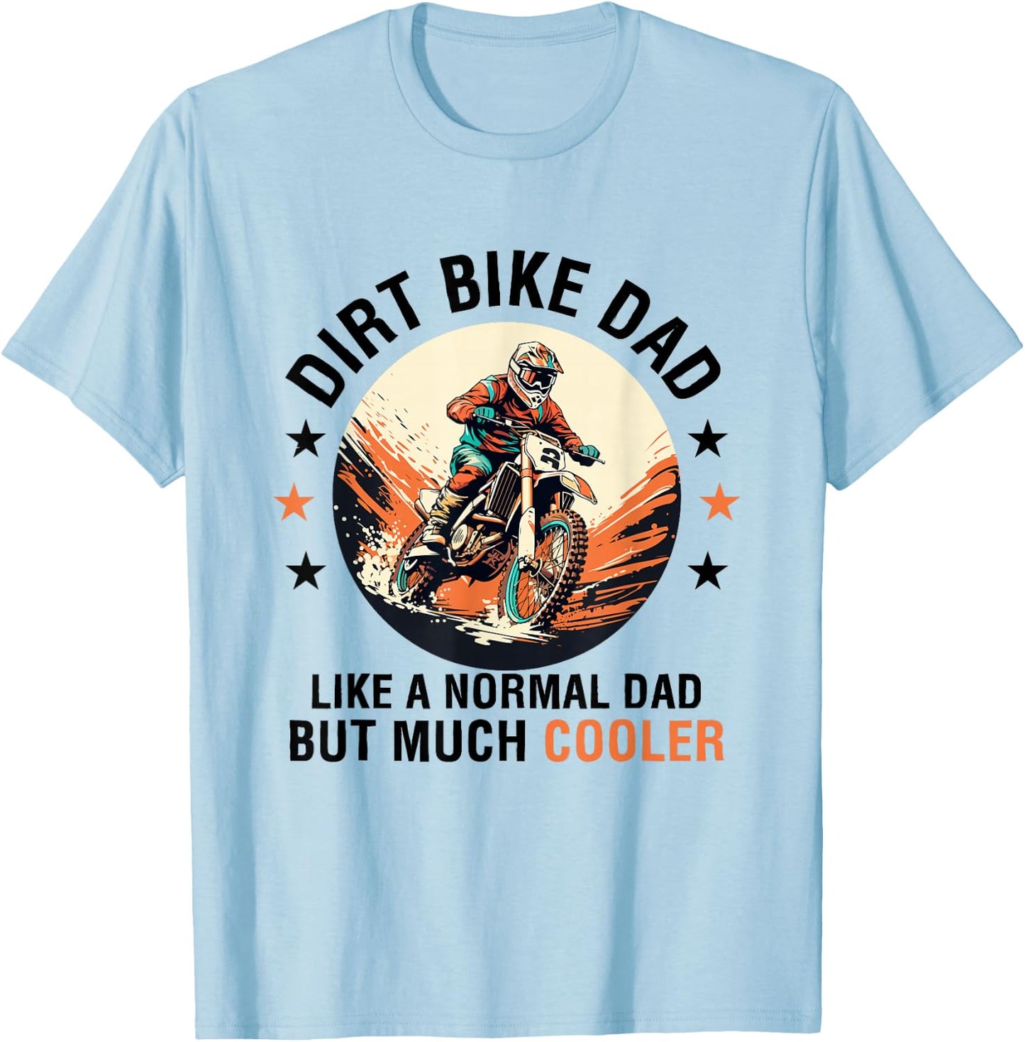 Dirtbike Motocross MX Dirt bike dad T-Shirt - T-Shirt | Light Blue