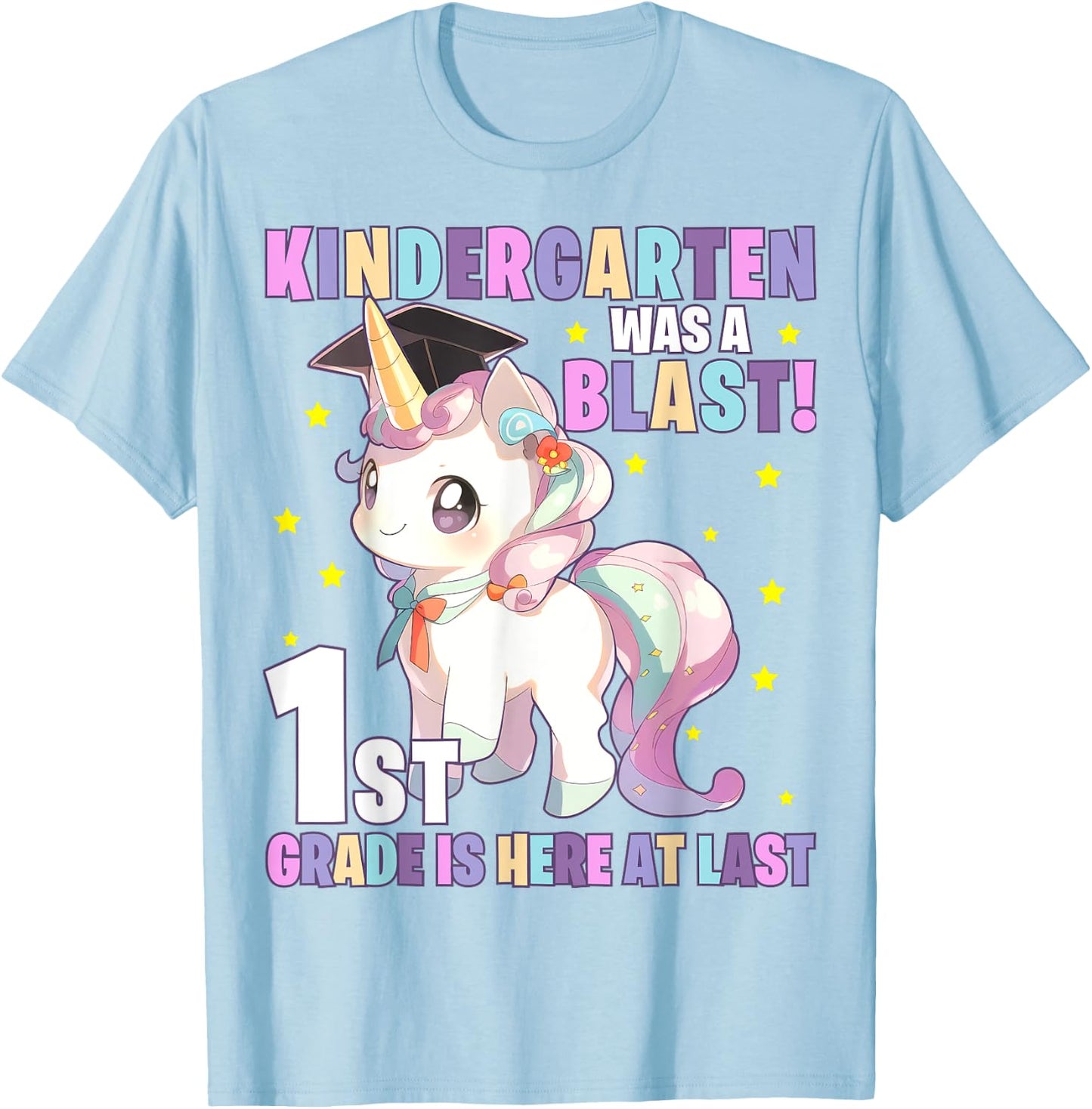 Kindergarten Graduation Unicorn Kindergarten Graduate Girls T-Shirt - T-Shirt | Light Blue