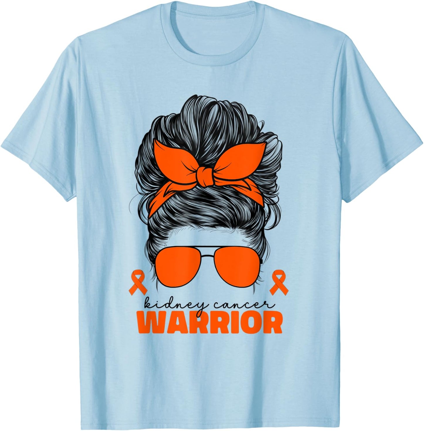 Kidney Cancer Warrior Ribbon Kidney Cancer Warrior T-Shirt - T-Shirt | Light Blue