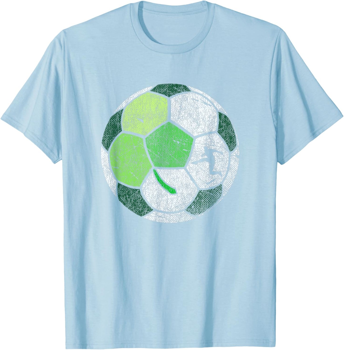 Soccer Shamrock Ball for Boys Men - St. Patrick's Day T-Shirt - T-Shirt | Light Blue
