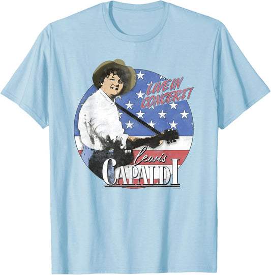 Lewis Capaldi – Americas Sweetheart New York T-Shirt - T-Shirt | Light Blue