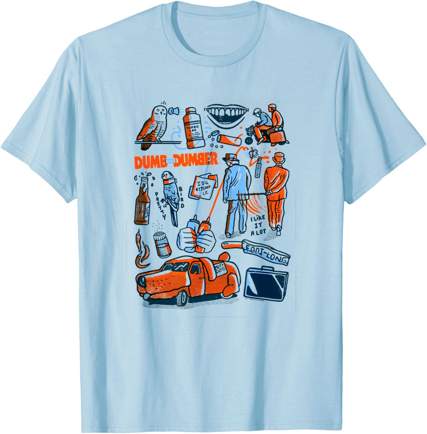 WB100 Dumb and Dumber Best Friend Moments & Icons T-Shirt - T-Shirt | Light Blue