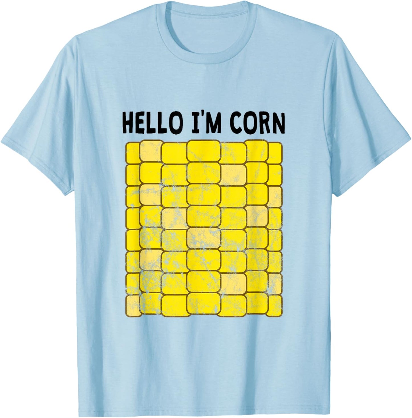 Corn Halloween Costume Funny Foodie Farmer T-Shirt - T-Shirt | Light Blue