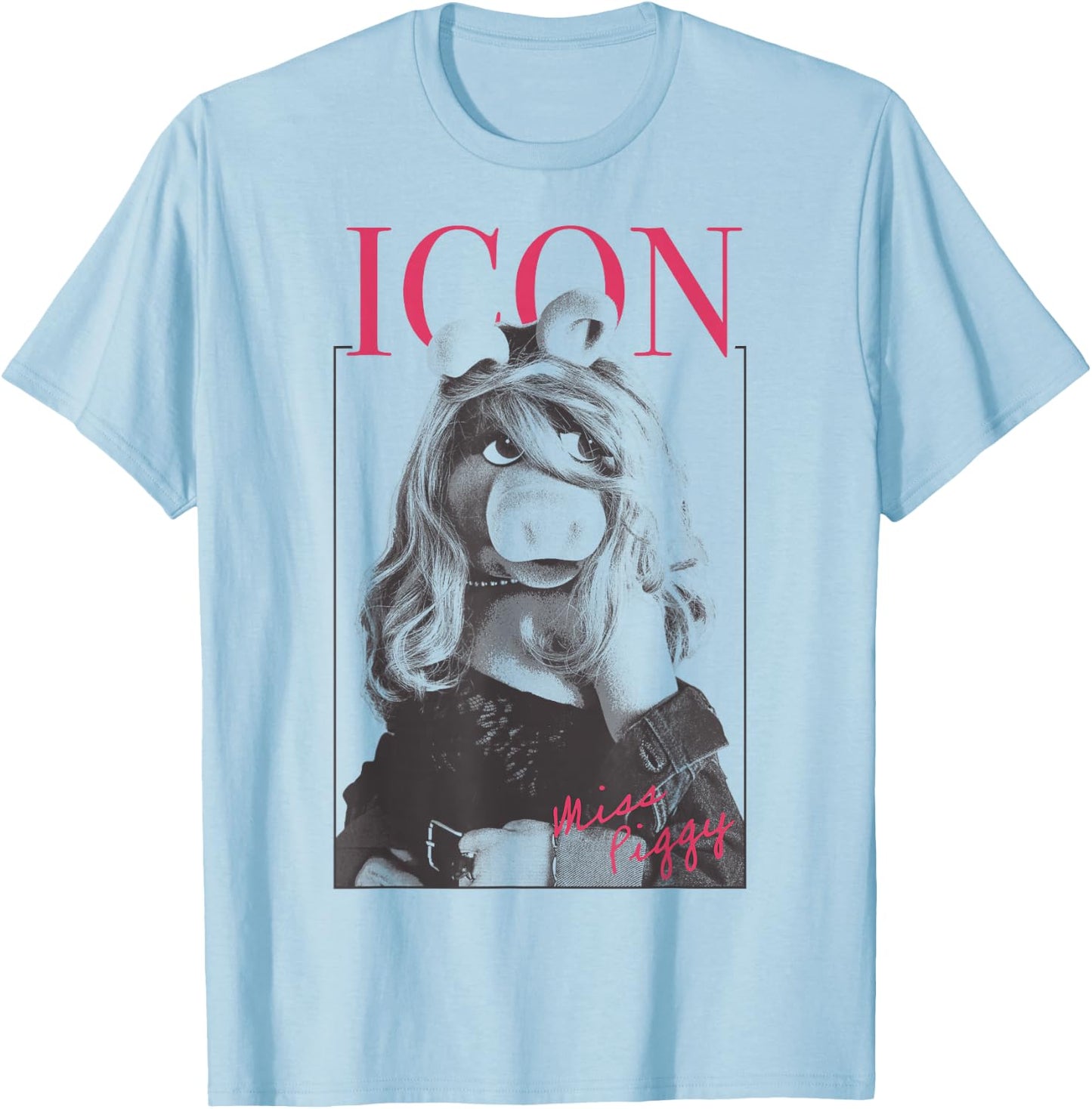 Disney The Muppets Miss Piggy Icon Magazine Poster T-Shirt - T-Shirt | Light Blue