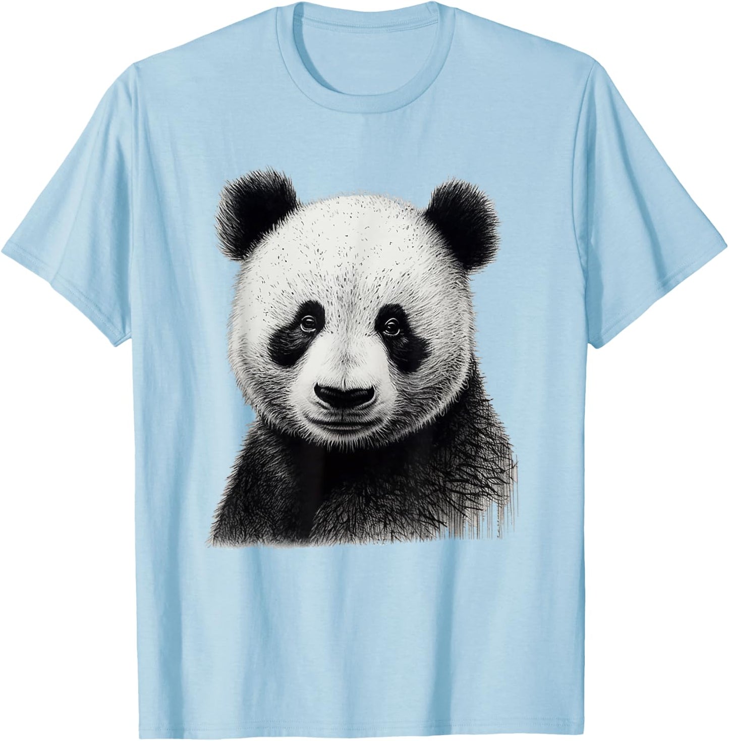 Panda Animal Lovers Animal Print T-Shirt - T-Shirt | Light Blue