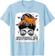 DSP Boss Messy Bun Spooky Pumpkin Orange Halloween Costume T-Shirt - T-Shirt | Light Blue