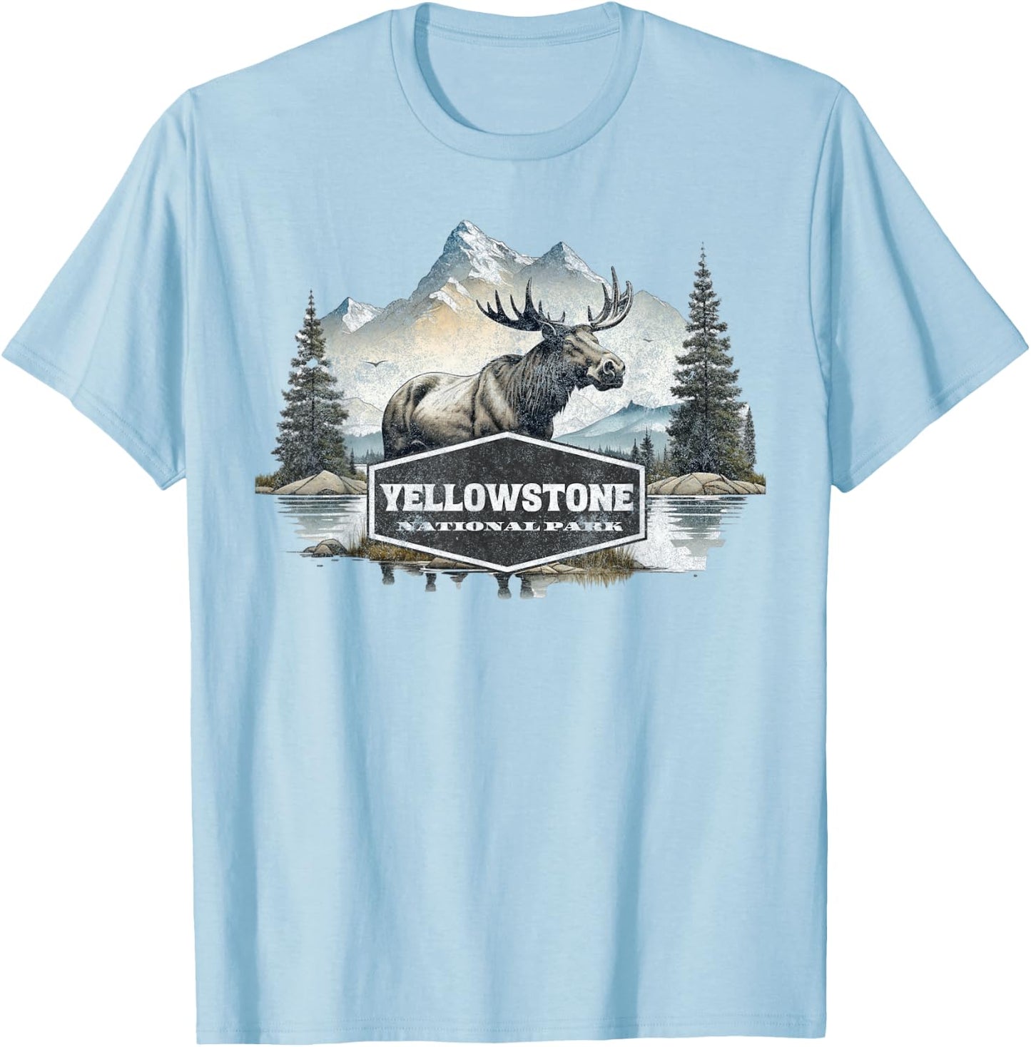Yellowstone National Park T-Shirt - T-Shirt | Light Blue
