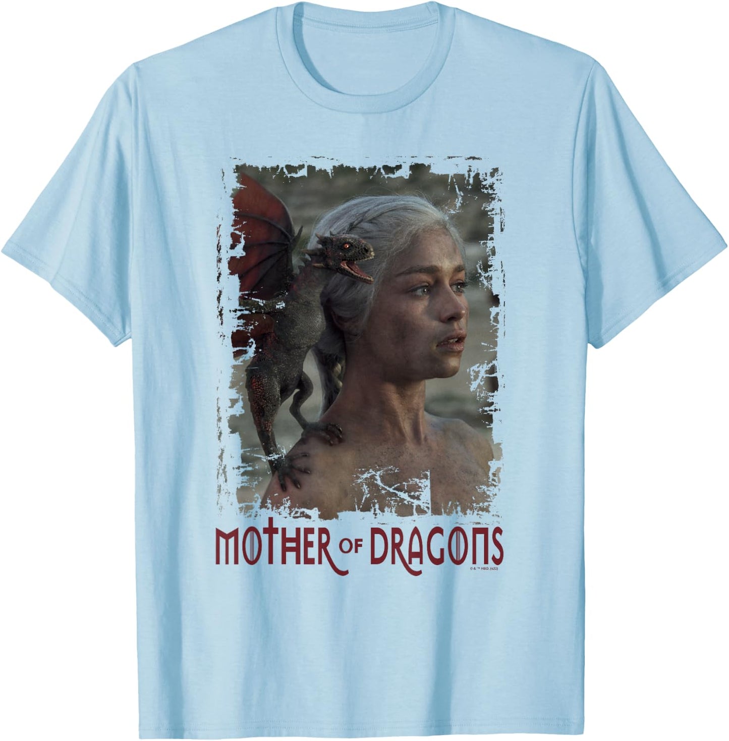 Game Of Thrones Daenerys Targaryen Mother Of Dragons T-Shirt - T-Shirt | Light Blue