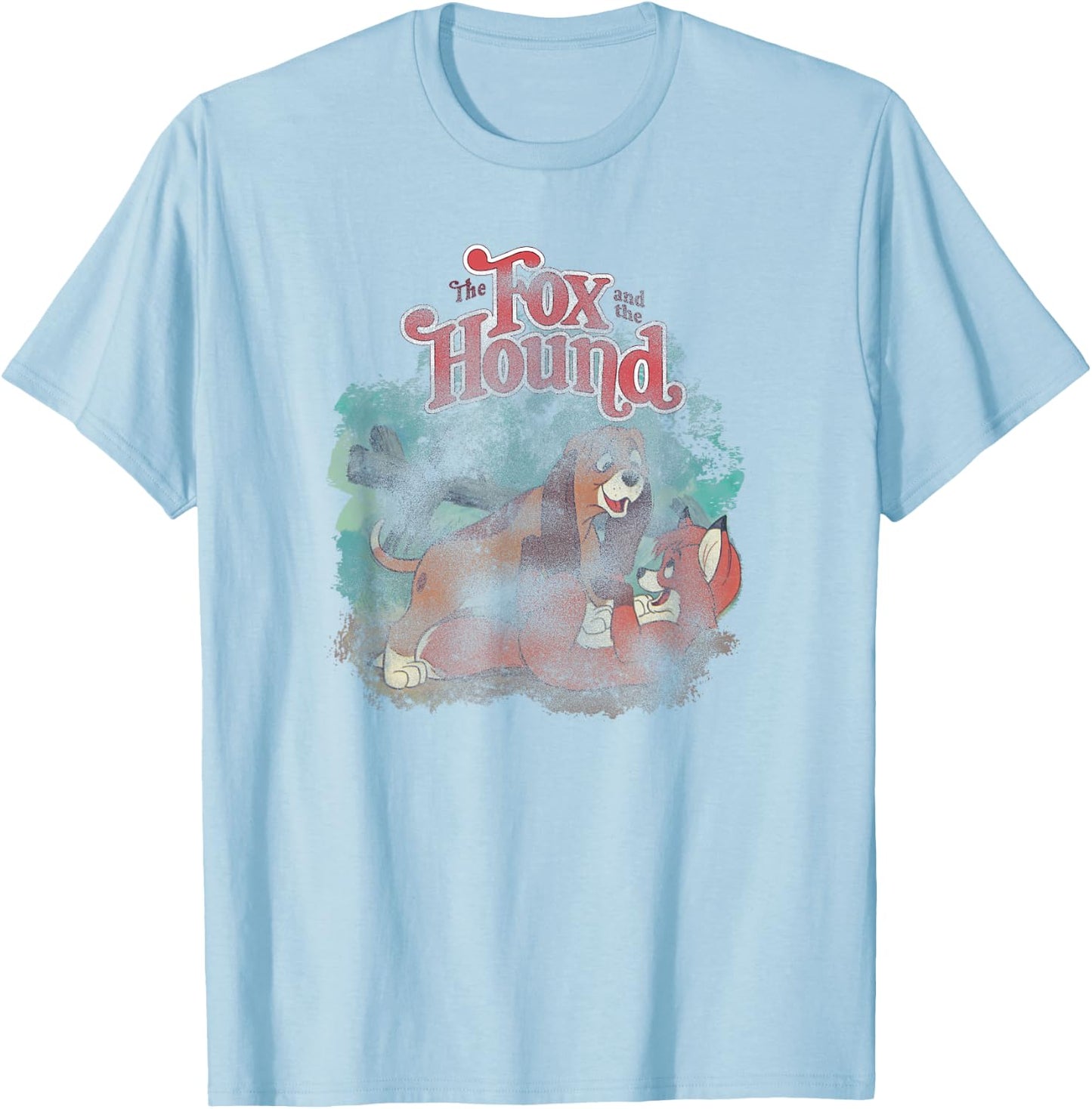 Disney The Fox and the Hound Vintage Classic Best Friends T-Shirt - T-Shirt | Light Blue