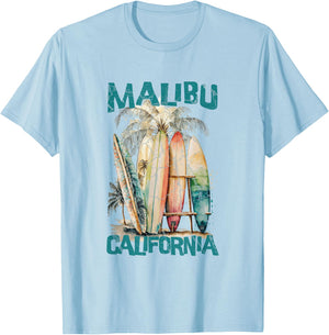 Malibu California T-Shirt - T-Shirt | Light Blue