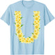 Hawaiian Flower Chain Tropical Summer Vacation Lei T-Shirt - T-Shirt | Light Blue