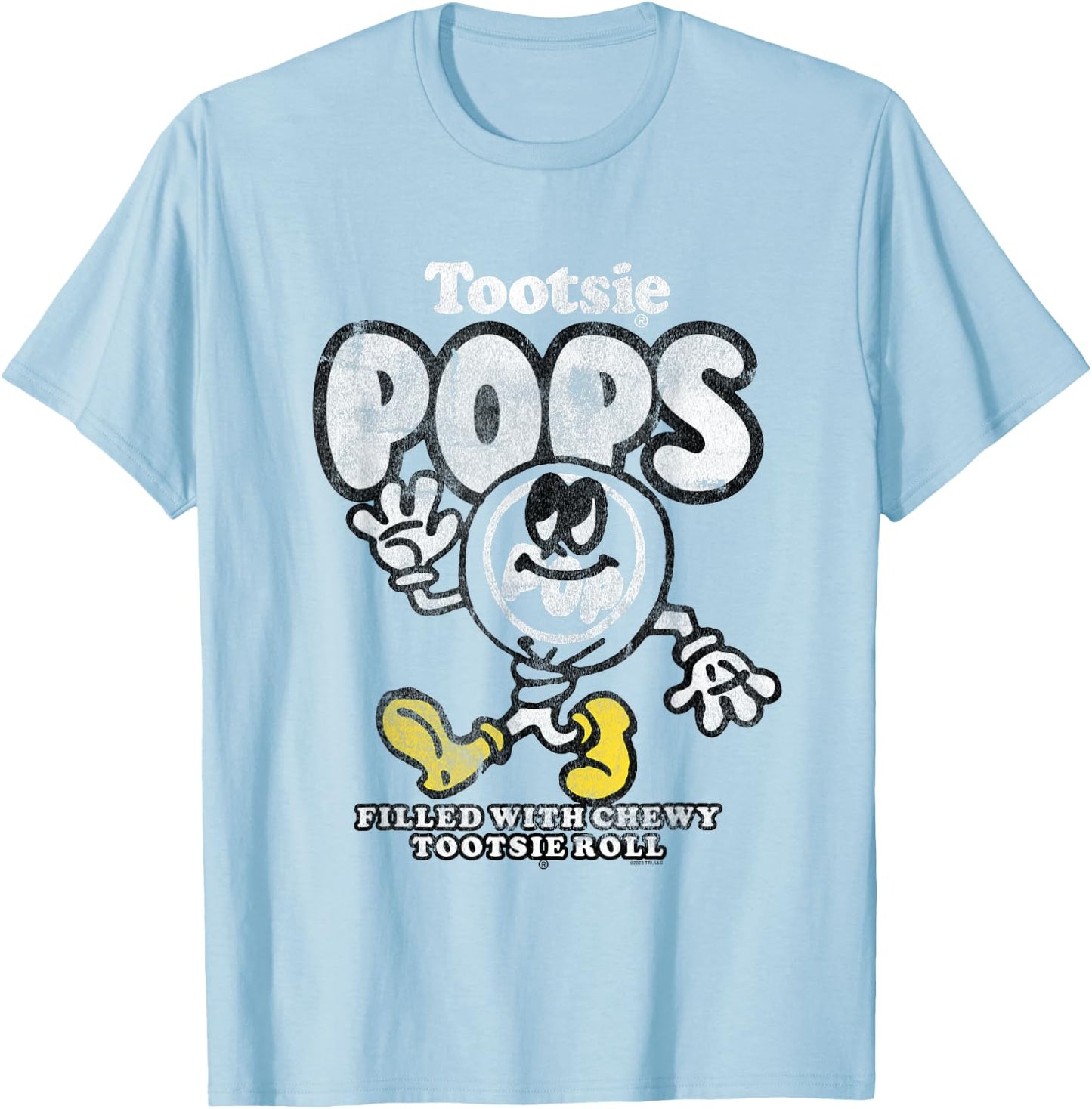 Tootsie Roll Walking Tootsie Pop Sucker Candy T-Shirt - T-Shirt | Light Blue