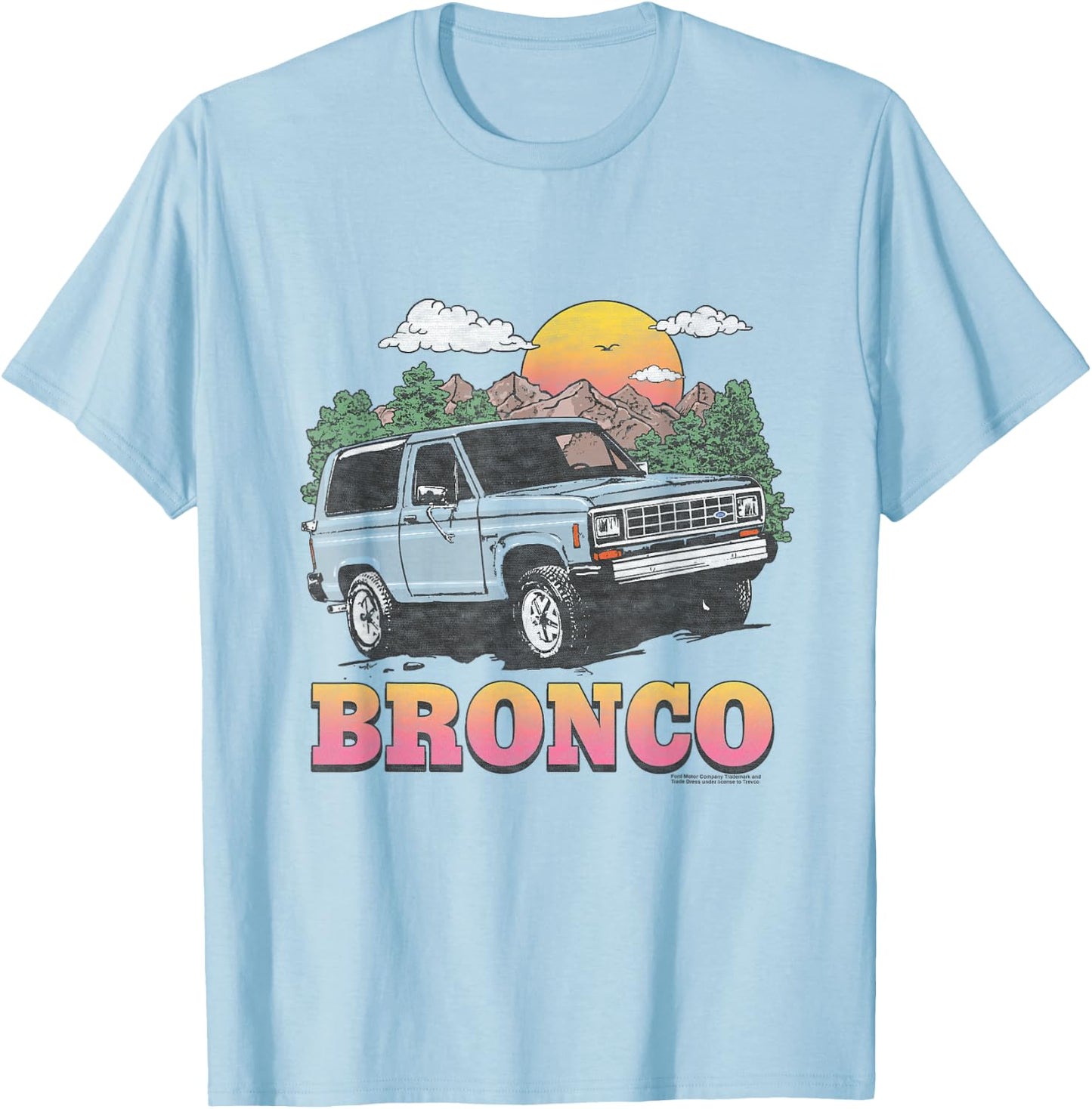 Ford Bronco in the Mountains T-Shirt - T-Shirt | Light Blue