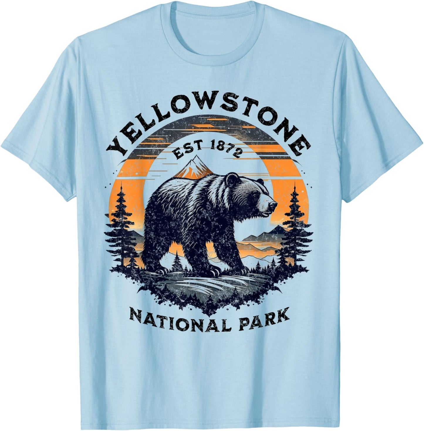 Yellowstone National Park T-Shirt - T-Shirt | Light Blue